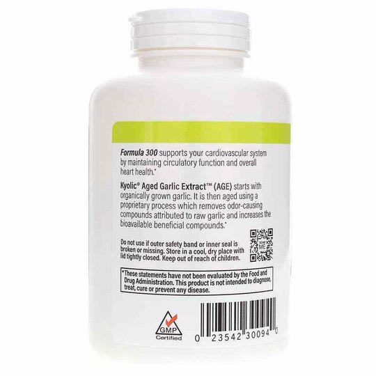 Kyolic Formula 300 Cardiovascular Health Vegan, KYO